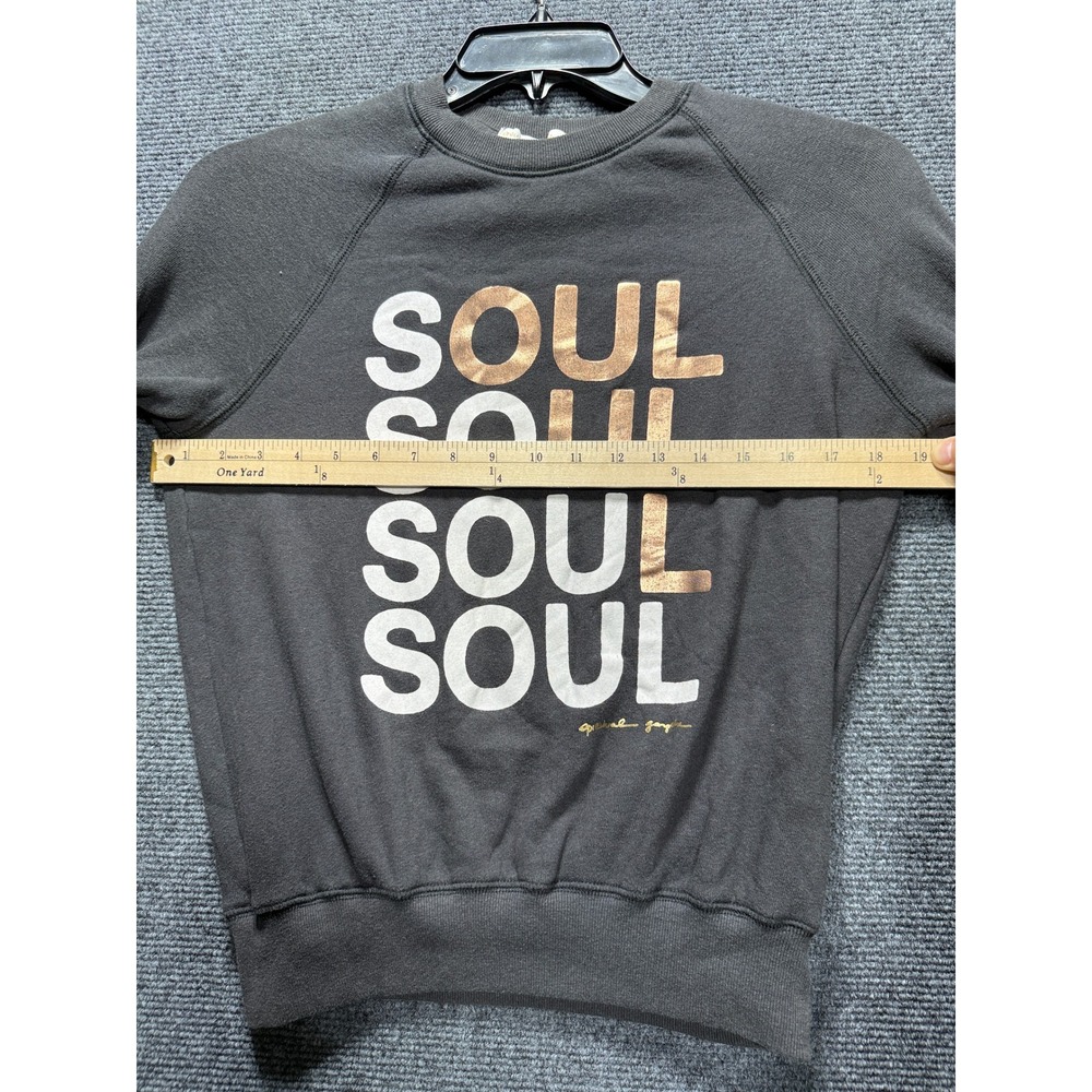 Spiritual Gangster Soul Sweatshirt Women XS Black Graphic Raglan Pullover - Picture 5 of 9